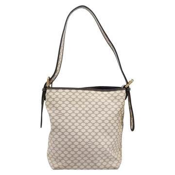 CELINE Macadam Canvas Shoulder Bag PVC Leather White Auth 113508 - 0