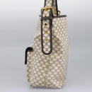 CELINE Macadam Canvas Shoulder Bag PVC Leather White Auth 113508-3