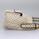 CELINE Macadam Canvas Shoulder Bag PVC Leather White Auth 113508-15