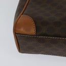 CELINE Macadam Canvas Shoulder Bag PVC Brown Gold Auth 113509-12