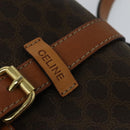 CELINE Macadam Canvas Shoulder Bag PVC Brown Gold Auth 113509-18