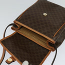 CELINE Macadam Canvas Shoulder Bag PVC Brown Gold Auth 113509-9