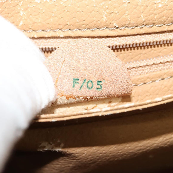 CELINE Macadam Canvas Shoulder Bag PVC Brown Gold Auth 113509