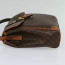 CELINE Macadam Canvas Shoulder Bag PVC Brown Gold Auth 113509-3