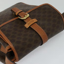 CELINE Macadam Canvas Shoulder Bag PVC Brown Gold Auth 113509-6