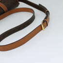 CELINE Macadam Canvas Shoulder Bag PVC Brown Gold Auth 113509-7