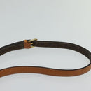 CELINE Macadam Canvas Shoulder Bag PVC Brown Gold Auth 113509-8