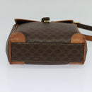 CELINE Macadam Canvas Shoulder Bag PVC Brown Gold Auth 113509-9