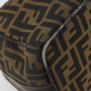 FENDI Zucca Canvas Hand Bag Brown Black Auth 113512-14