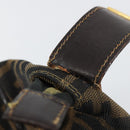 FENDI Zucca Canvas Hand Bag Brown Black Auth 113512-18