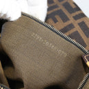 FENDI Zucca Canvas Hand Bag Brown Black Auth 113512-26