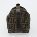 FENDI Zucca Canvas Hand Bag Brown Black Auth 113512-3