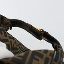 FENDI Zucca Canvas Hand Bag Brown Black Auth 113512-7