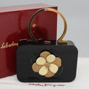 Salvatore Ferragamo Hand Bag plastic Black Auth 113518S-12
