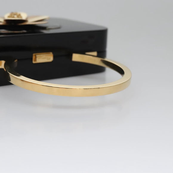 Salvatore Ferragamo Hand Bag plastic Black Auth 113518S