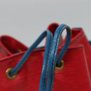 LOUIS VUITTON Epi Noe Shoulder Bag Bicolor Red Blue M44084 LV Auth 113532-10
