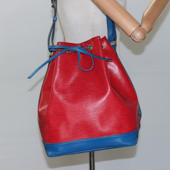 LOUIS VUITTON Epi Noe Shoulder Bag Bicolor Red Blue M44084 LV Auth 113532
