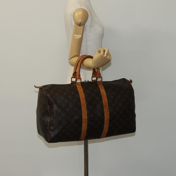 LOUIS VUITTON Monogram Keepall 45 Boston Bag M41428 LV Auth 113555