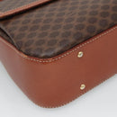 CELINE Macadam Canvas Hand Bag PVC Leather 2way Brown Auth 113560-8