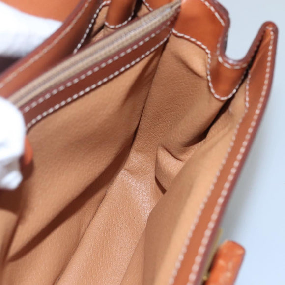 CELINE Macadam Canvas Hand Bag PVC Leather 2way Brown Auth 113560