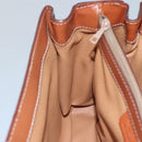 CELINE Macadam Canvas Hand Bag PVC Leather 2way Brown Auth 113560-22