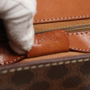 CELINE Macadam Canvas Hand Bag PVC Leather 2way Brown Auth 113560-12