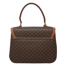 CELINE Macadam Canvas Hand Bag PVC Leather 2way Brown Auth 113560-2