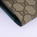 GUCCI GG Supreme Pouch PVC Leather Beige 125848 Auth 113564-10