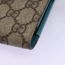 GUCCI GG Supreme Pouch PVC Leather Beige 125848 Auth 113564-14