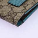 GUCCI GG Supreme Pouch PVC Leather Beige 125848 Auth 113564-16