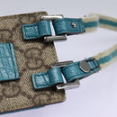 GUCCI GG Supreme Pouch PVC Leather Beige 125848 Auth 113564-10