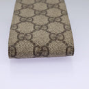 GUCCI GG Supreme Pouch PVC Leather Beige 125848 Auth 113564-5