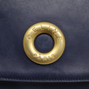 CELINE Shoulder Bag Leather Blue Auth 113569-15