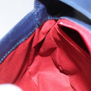 CELINE Shoulder Bag Leather Blue Auth 113569-20