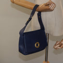 CELINE Shoulder Bag Leather Blue Auth 113569-23