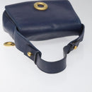 CELINE Shoulder Bag Leather Blue Auth 113569-7