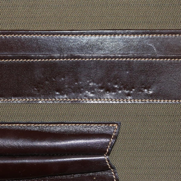 FENDI Attache case Zucca Canvas Trunk Black Brown Auth 113581