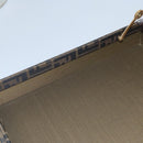 FENDI Attache case Zucca Canvas Trunk Black Brown Auth 113581-21