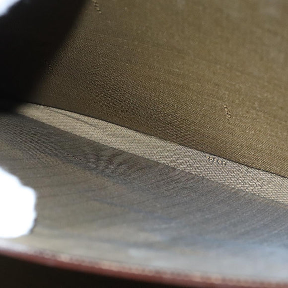 FENDI Attache case Zucca Canvas Trunk Black Brown Auth 113581