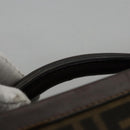 FENDI Attache case Zucca Canvas Trunk Black Brown Auth 113581-14