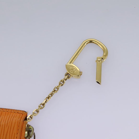 LOUIS VUITTON Epi Pochette Cles Coin Purse Orange Mandarin M6380H LV Auth 113585