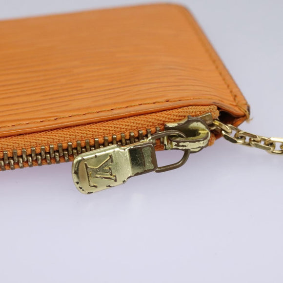 LOUIS VUITTON Epi Pochette Cles Coin Purse Orange Mandarin M6380H LV Auth 113585