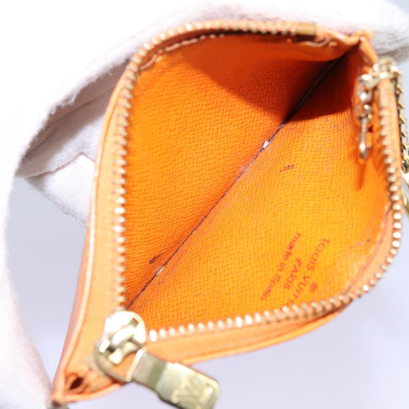 LOUIS VUITTON Epi Pochette Cles Coin Purse Orange Mandarin M6380H LV Auth 113585