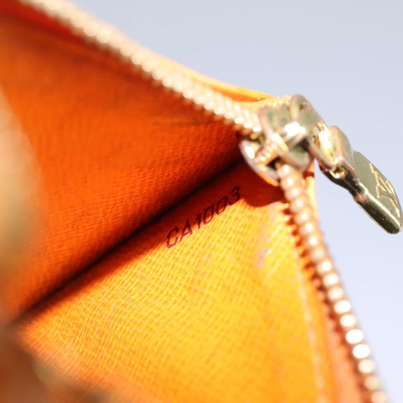 LOUIS VUITTON Epi Pochette Cles Coin Purse Orange Mandarin M6380H LV Auth 113585