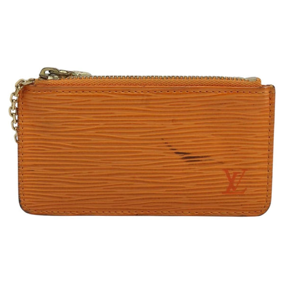 LOUIS VUITTON Epi Pochette Cles Coin Purse Orange Mandarin M6380H LV Auth 113585