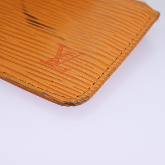 LOUIS VUITTON Epi Pochette Cles Coin Purse Orange Mandarin M6380H LV Auth 113585