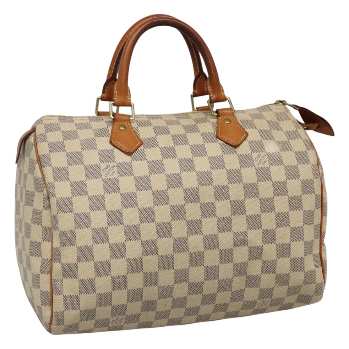 LOUIS VUITTON Damier Azur Speedy 30 Hand Bag N41533 LV Auth 113589