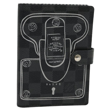 LOUIS VUITTON Damier Graphite Agenda PM Day Planner Cover R20030 LV Auth 113595A