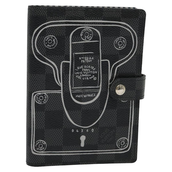 LOUIS VUITTON Damier Graphite Agenda PM Day Planner Cover R20030 LV Auth 113595A