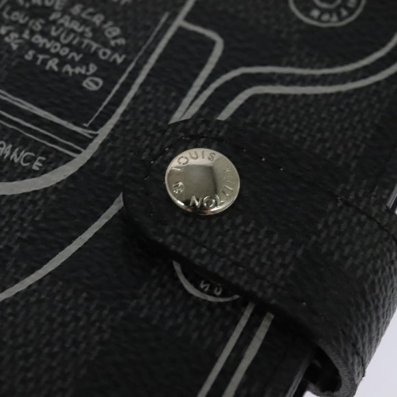 LOUIS VUITTON Damier Graphite Agenda PM Day Planner Cover R20030 LV Auth 113595A